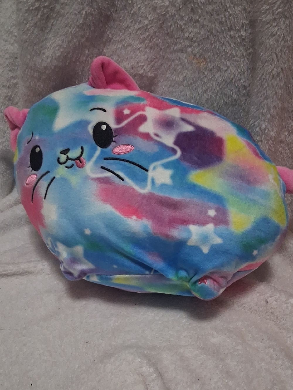 Kawaii Multicolor Star Cat Plush Pillow